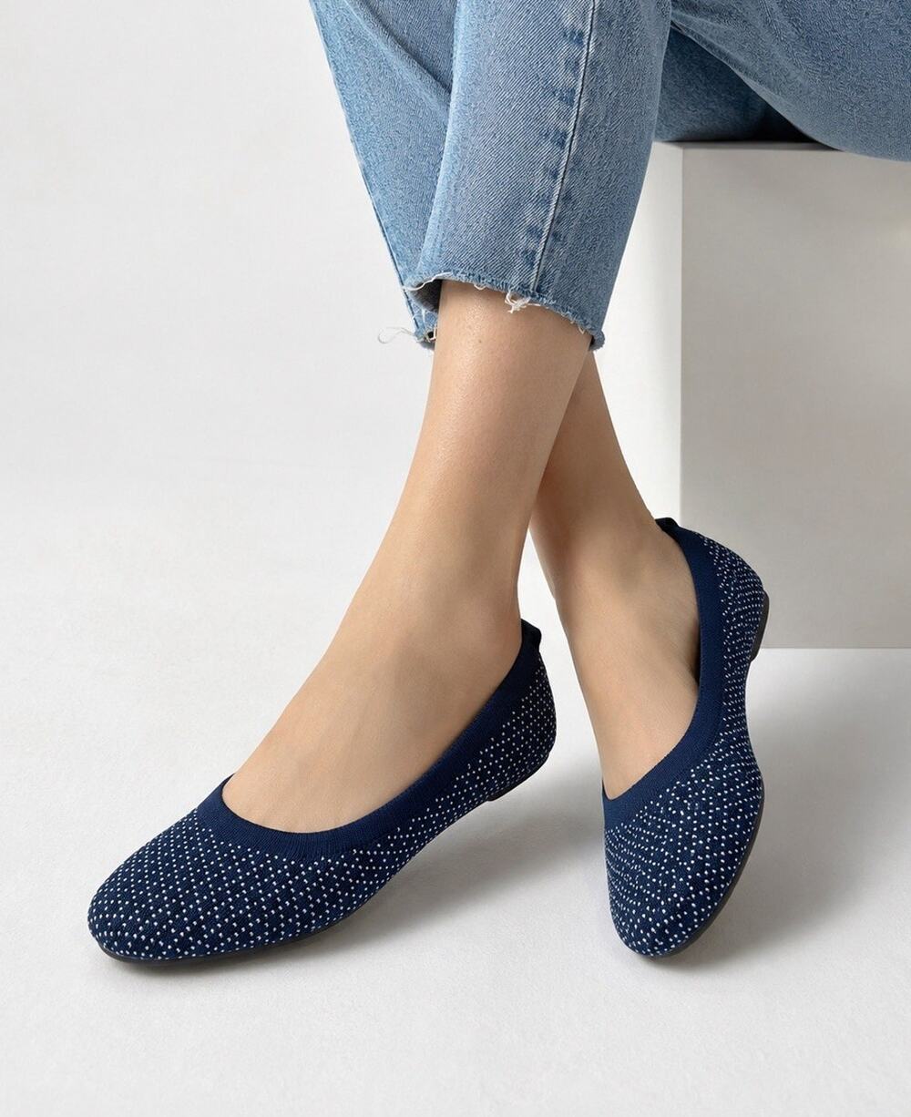 Seychelles Navy Blue Woven Knit Flats Women's Size 5.5 Breathable Comfort Loafer